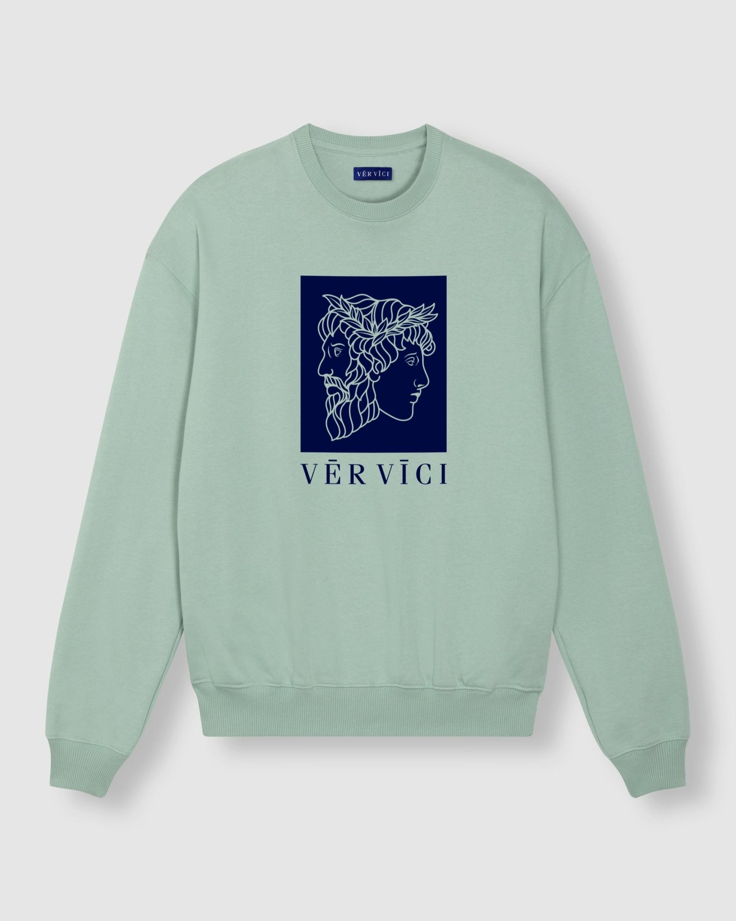 Oversize Cotton Logo Crew - Vēr Vīci | Online Store